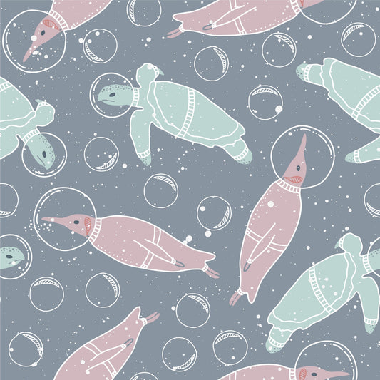 Turtle & Penguin Pattern Kids Vinyl Sticker Wrap