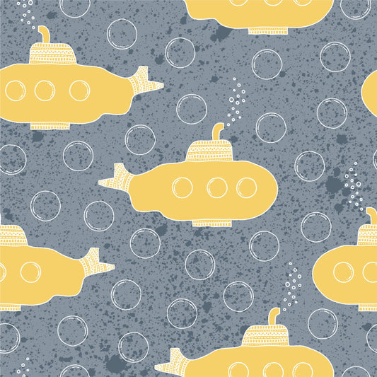 Submarine & Bubbles Vinyl Sticker Wrap