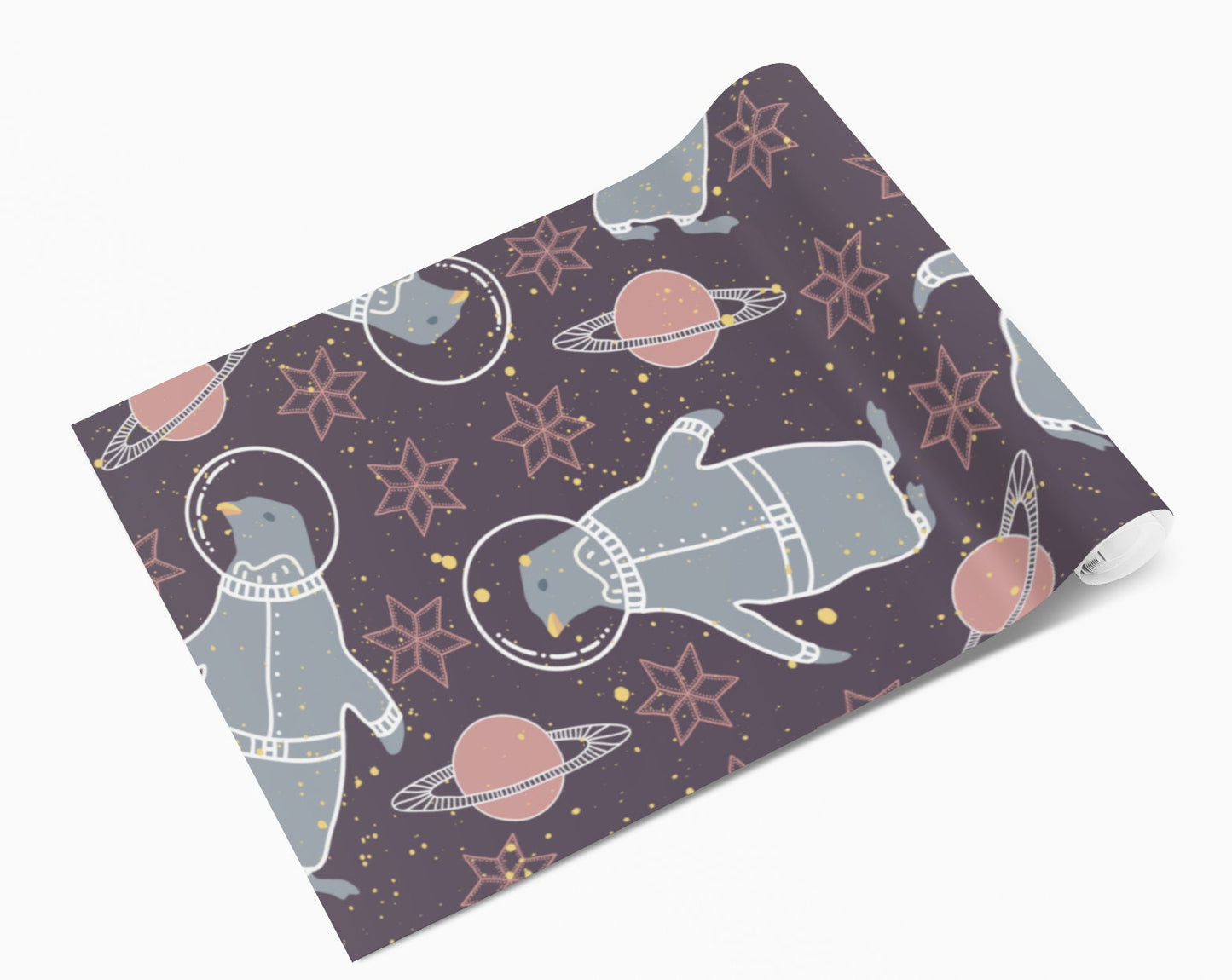 Penguins In Space Funny Animal Vinyl Sticker Wrap