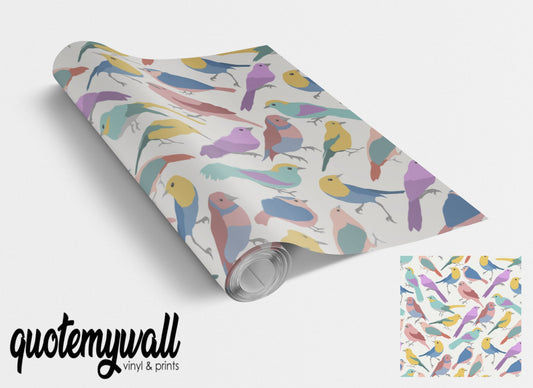 Colourful Birds Vinyl Sticker Wrap