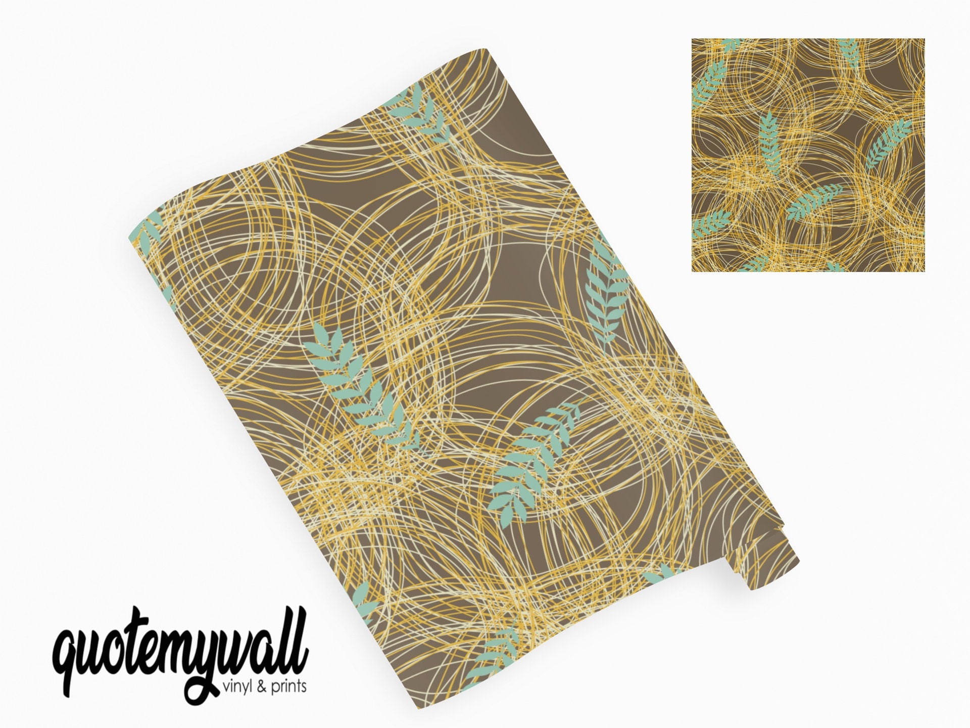 Doodle Floral Furniture/Window Vinyl Wrap