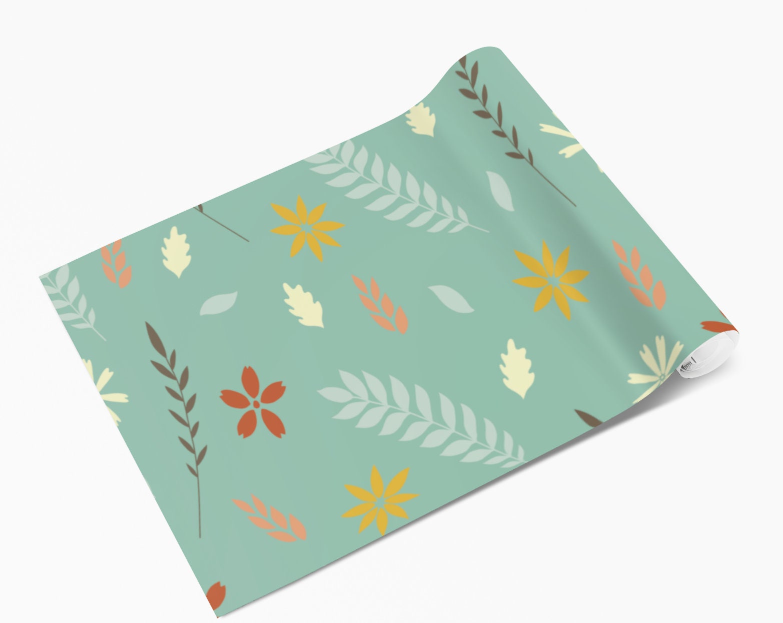 Leaf Pattern Floral Furniture/Window Vinyl Wrap