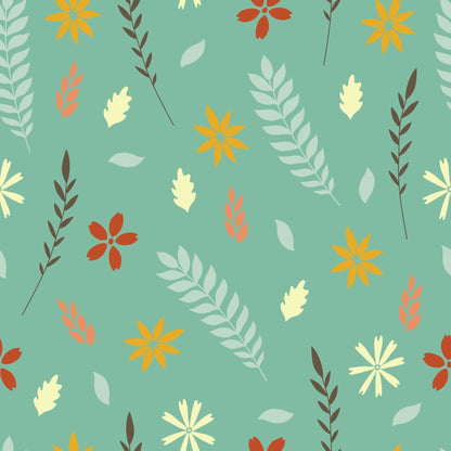 Leaf Pattern Floral Furniture/Window Vinyl Wrap
