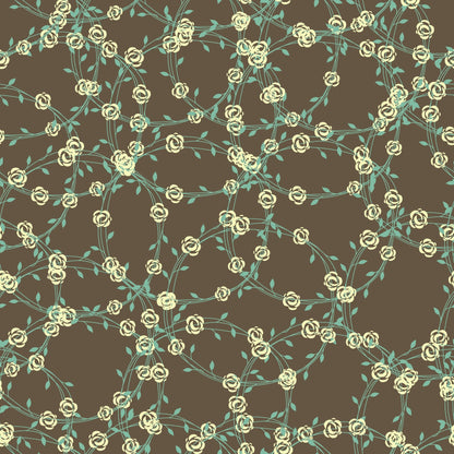 Dark Green Vine Floral Furniture/Window Vinyl Wrap