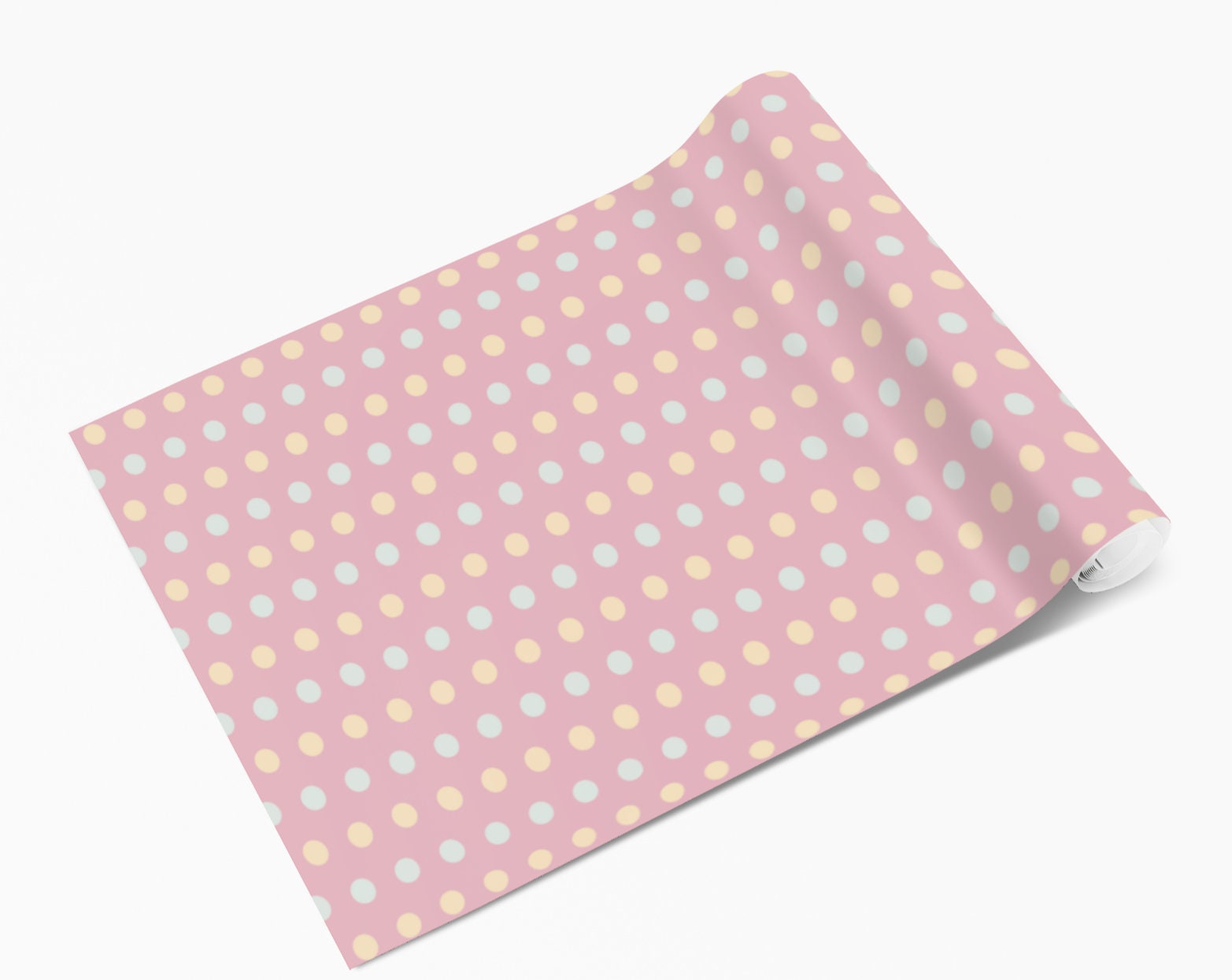 Pink Polka Dots Vinyl Furniture Wrap