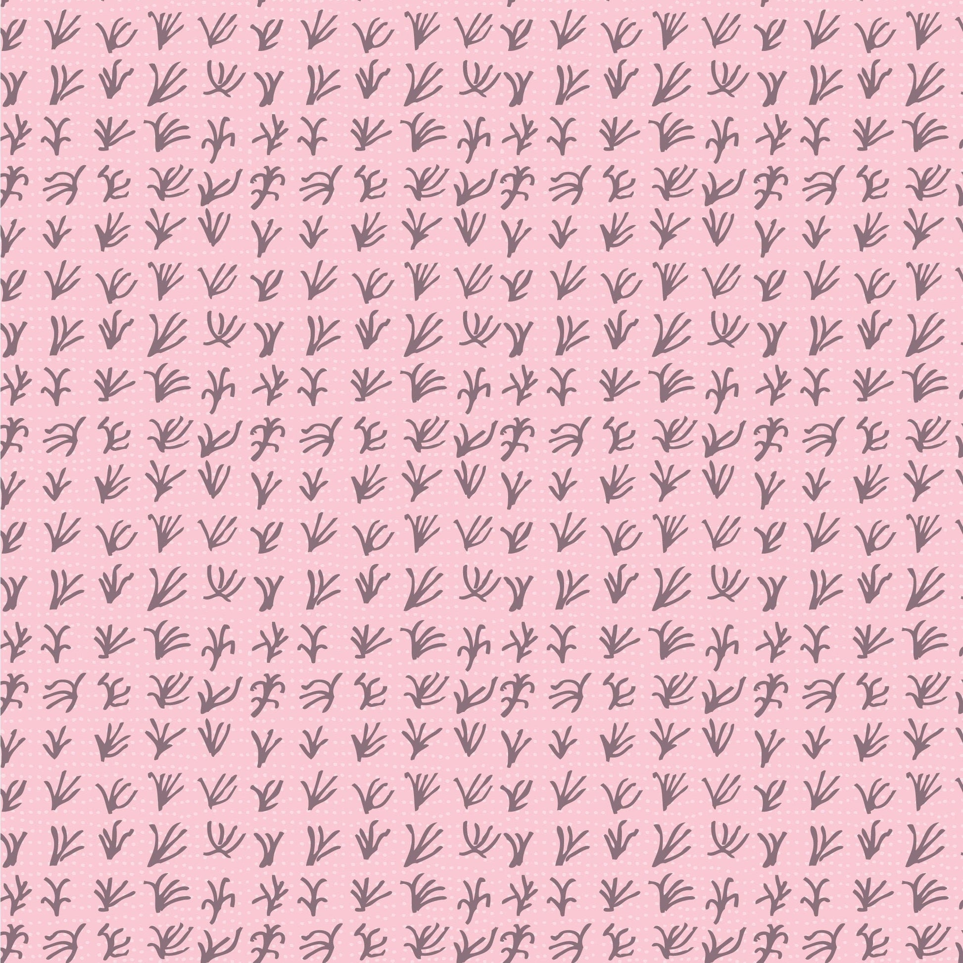 Hand Drawn Pink Plant Pattern Vinyl Sticker Wrap
