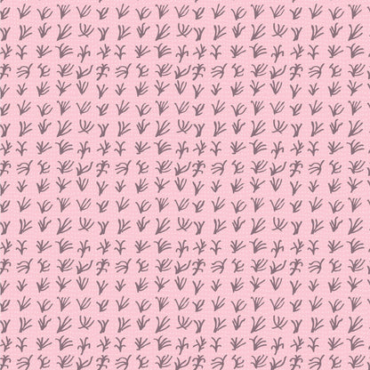 Hand Drawn Pink Plant Pattern Vinyl Sticker Wrap