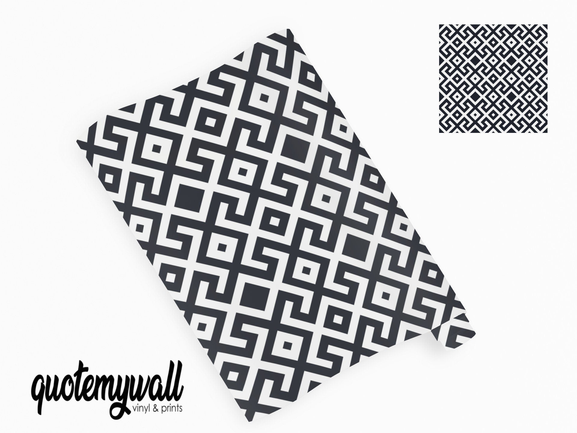 Geometric Square Pattern Tile Wrap