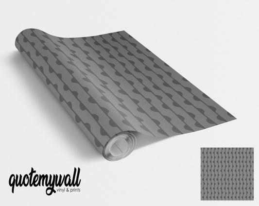 Dark Grey Squiggles Pattern Vinyl Wrap