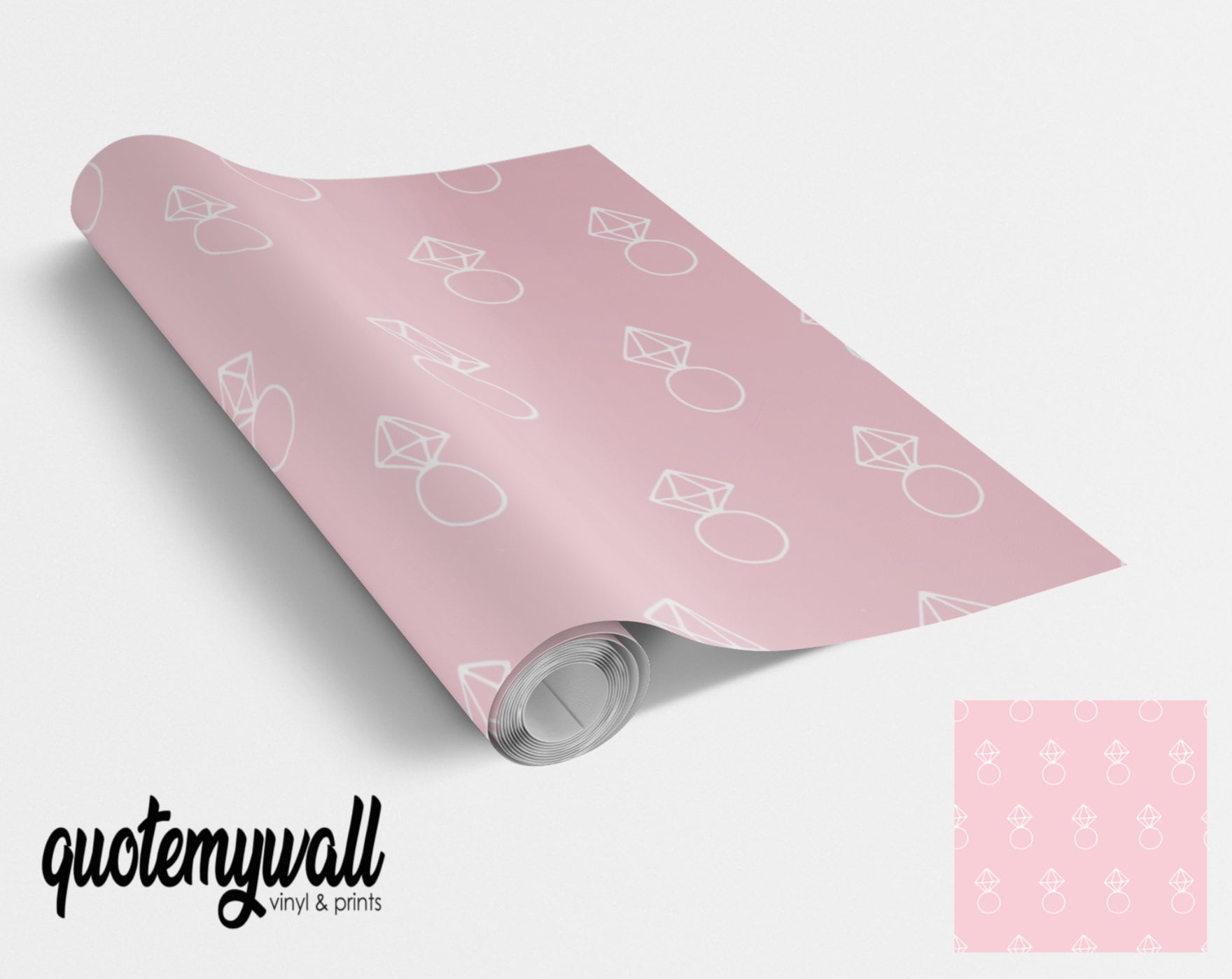 Light Pink Diamond Ring Geometric Vinyl Wrap