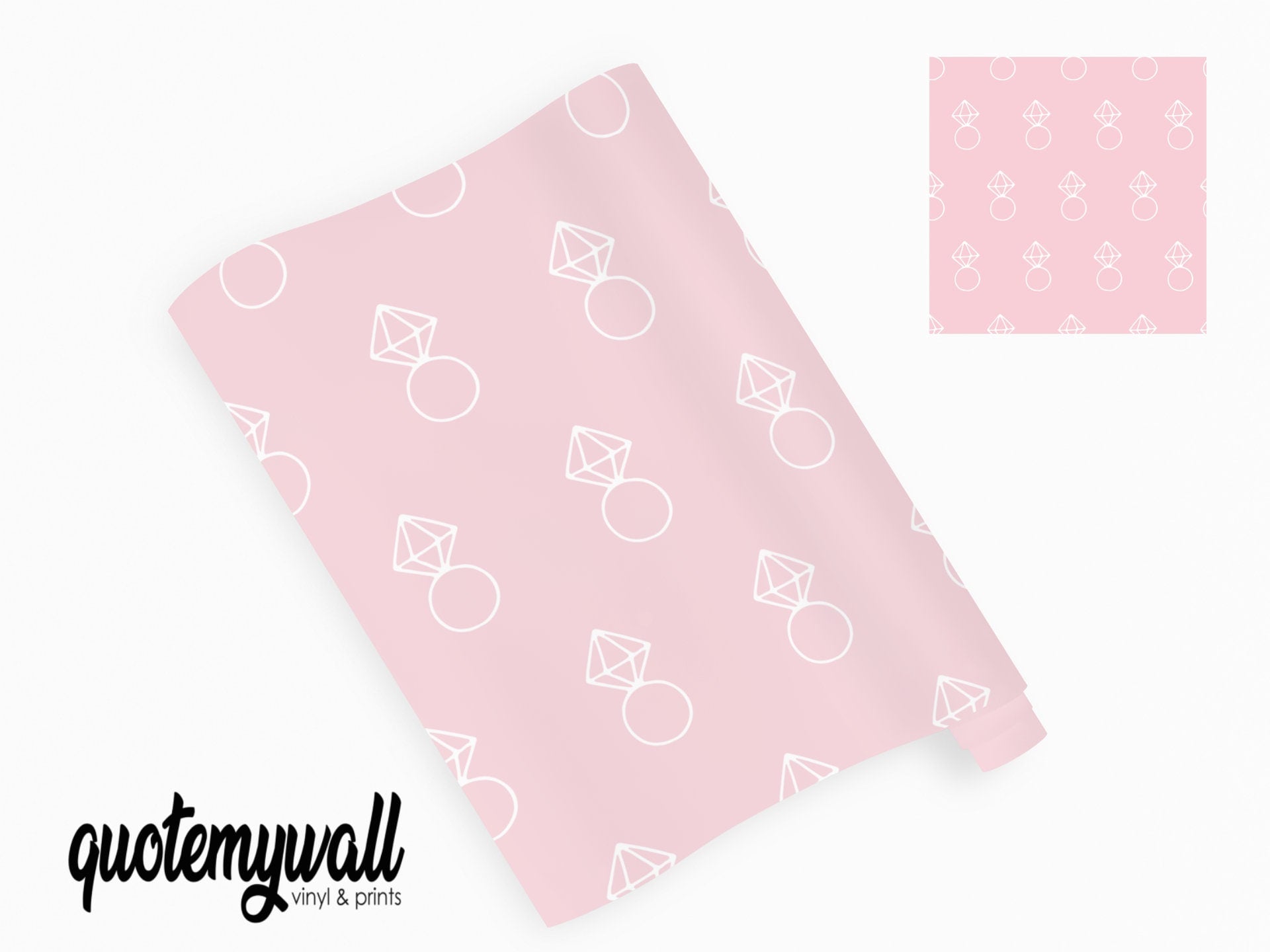 Light Pink Diamond Ring Geometric Vinyl Wrap