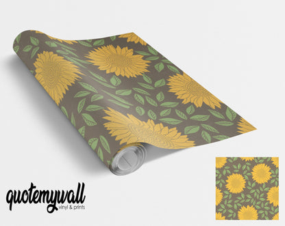 Sunflower Pattern Vinyl Sticker Wrap