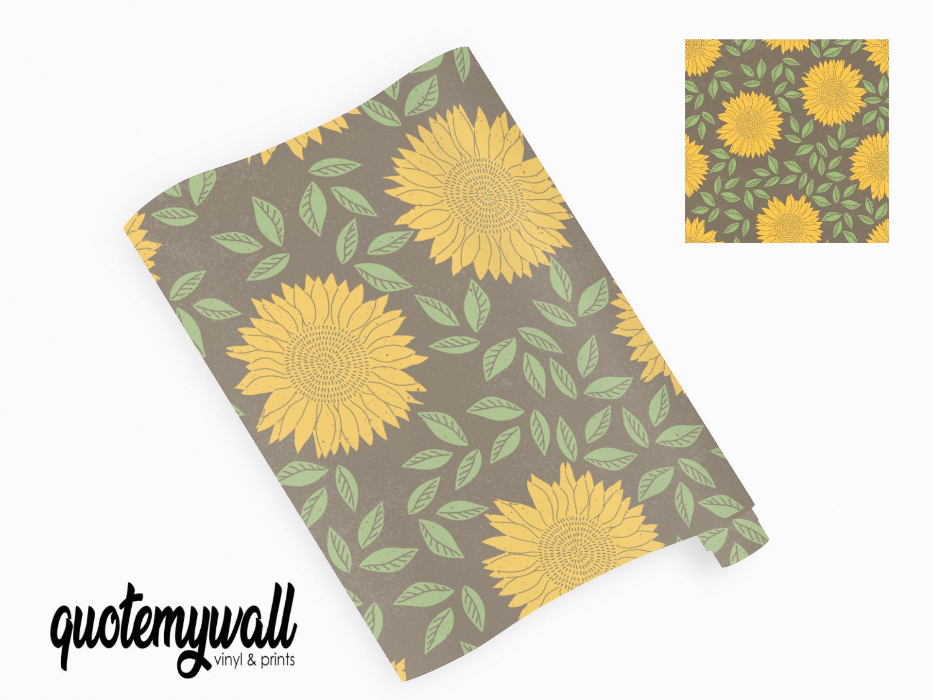 Sunflower Pattern Vinyl Sticker Wrap