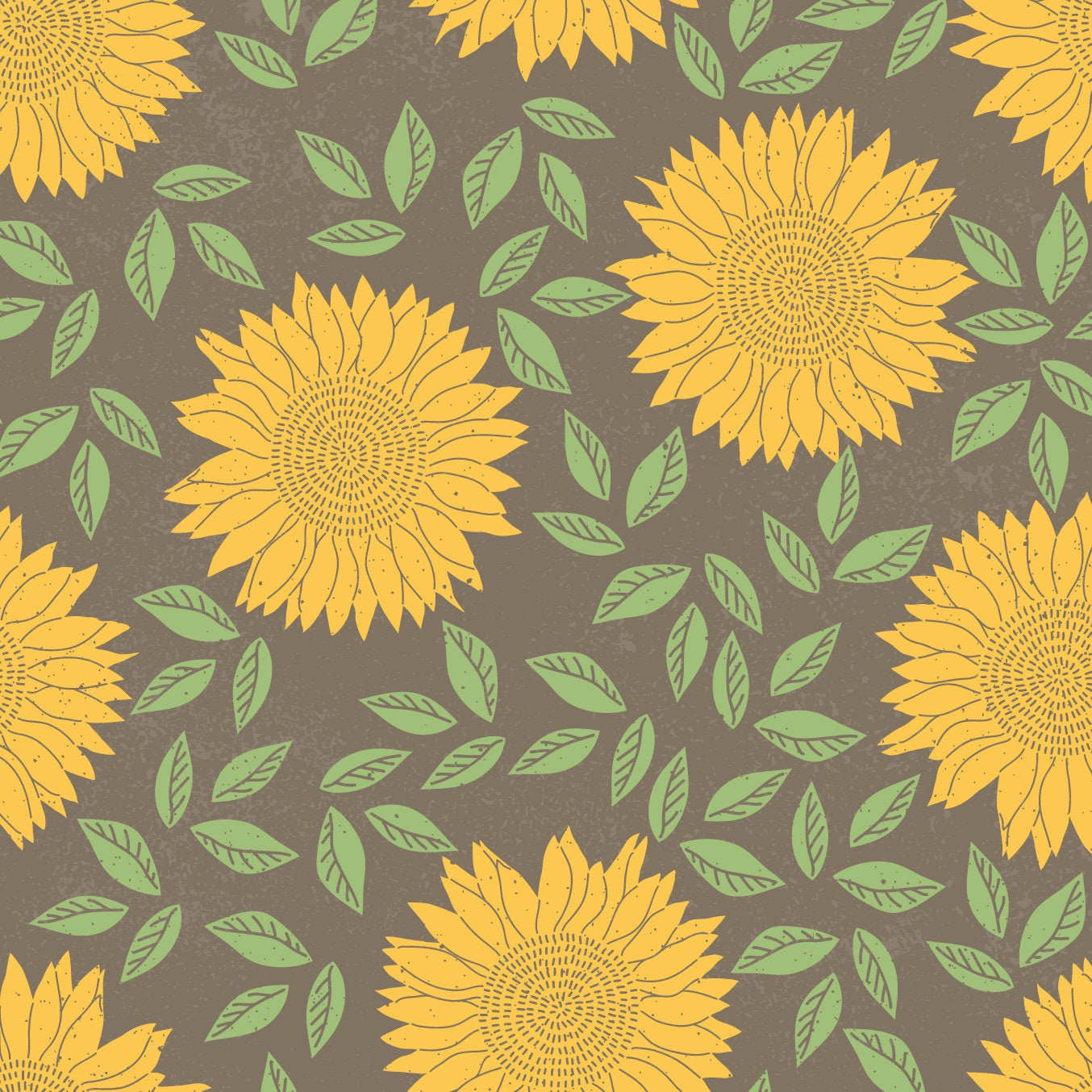 Sunflower Pattern Vinyl Sticker Wrap