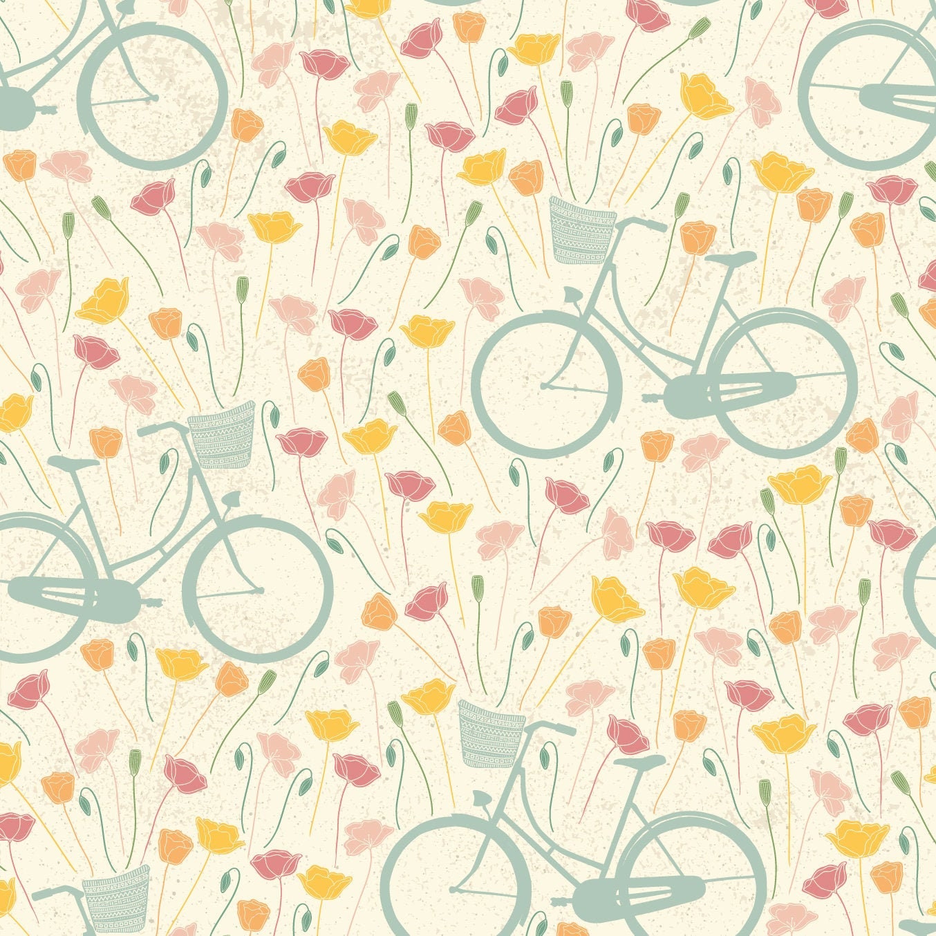 Flowers & Bikes Vinyl Sticker Wrap