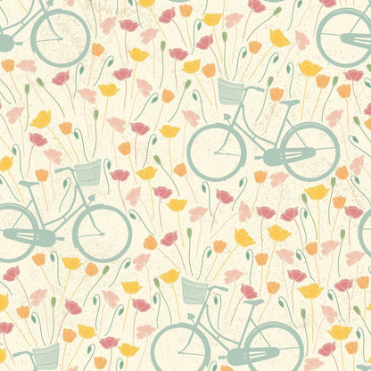 Flowers & Bikes Vinyl Sticker Wrap