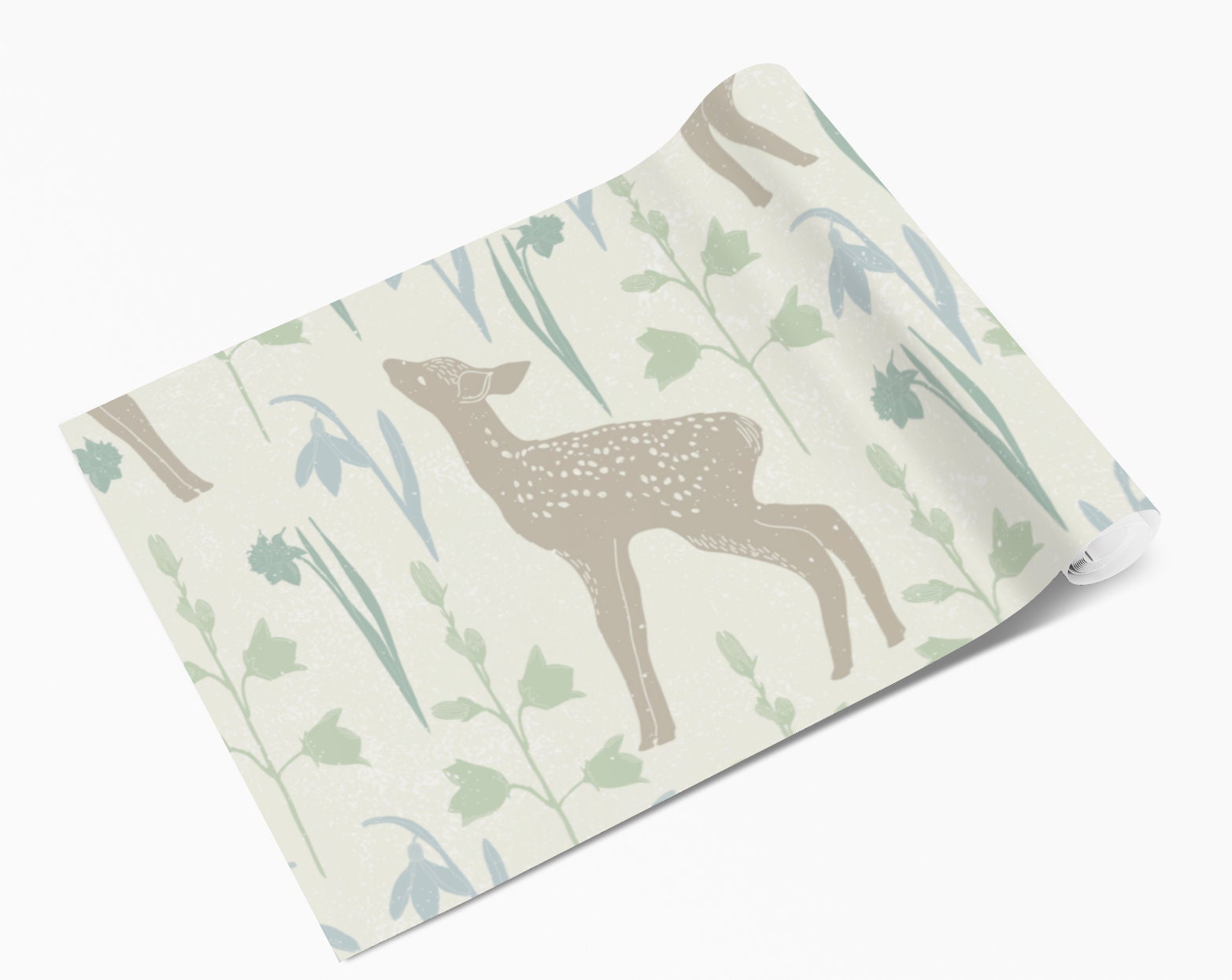 Deer/Fawn Floral Pattern Vinyl Sticker Wrap