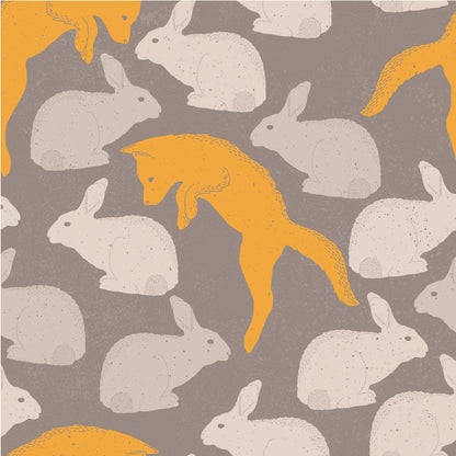 Fox & Rabbit Pattern Vinyl Sticker Wrap