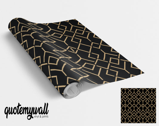 Art Deco Gold Geometric Pattern Vinyl Wrap