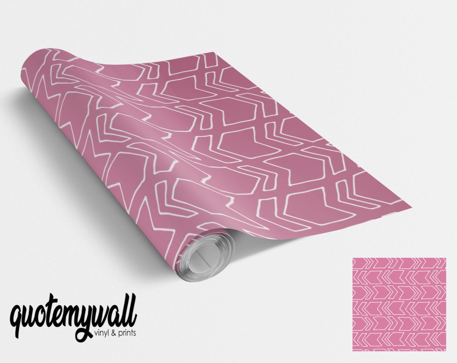 Pink Chevron Vinyl Window/Furniture Wrap