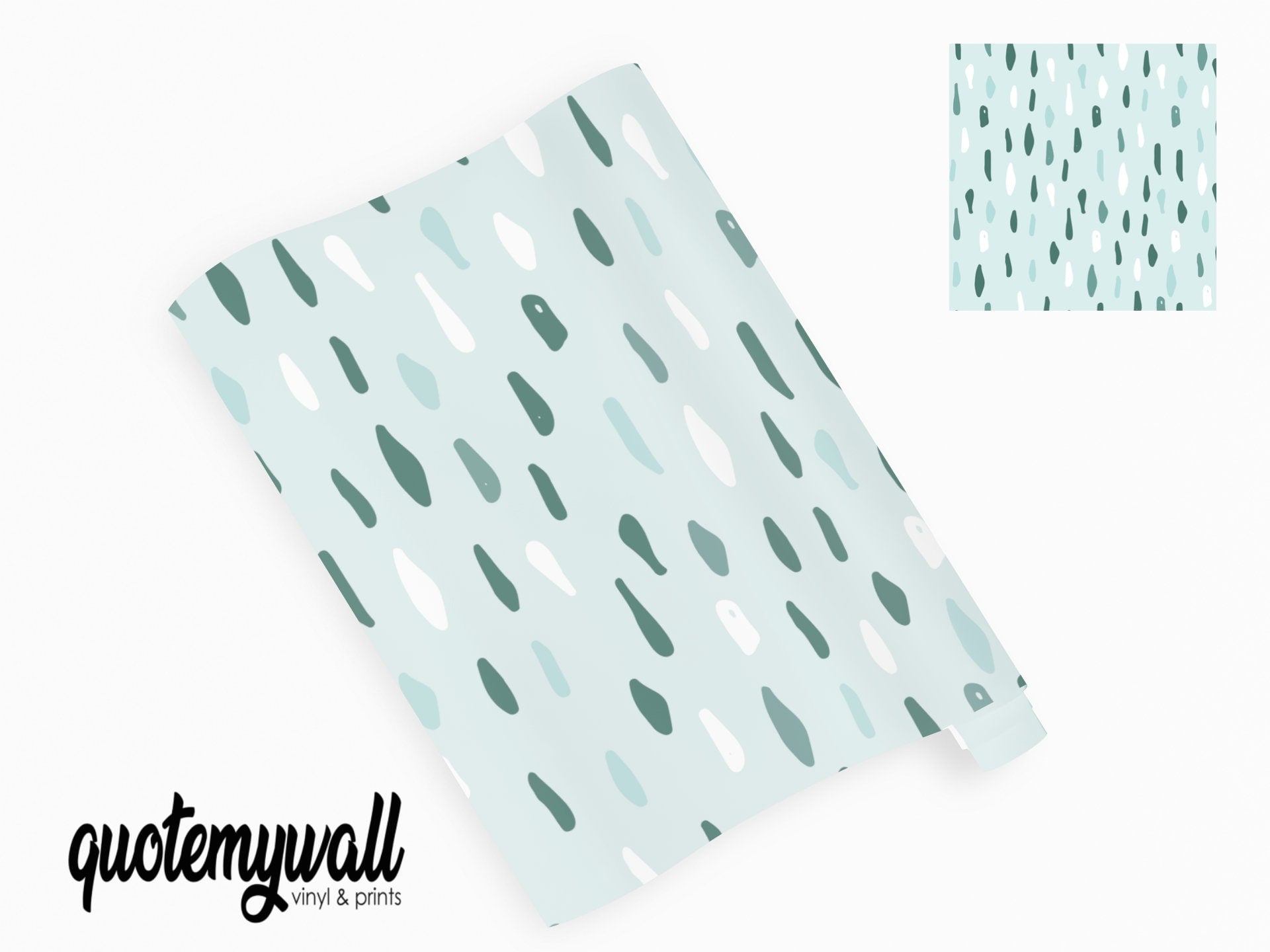 Green Dash Pattern Vinyl Window/Furniture Wrap