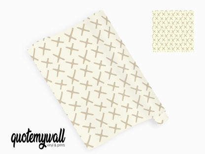 Light Tan Cross Pattern Vinyl Window/Furniture Wrap