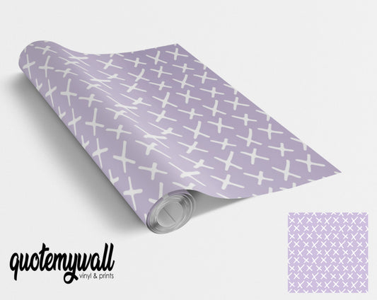 Purple Cross Pattern Vinyl Window/Furniture Wrap