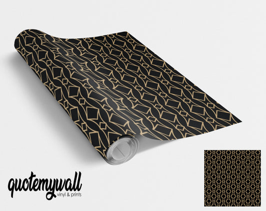 Art Deco Geometric Gold Pattern Vinyl Wrap