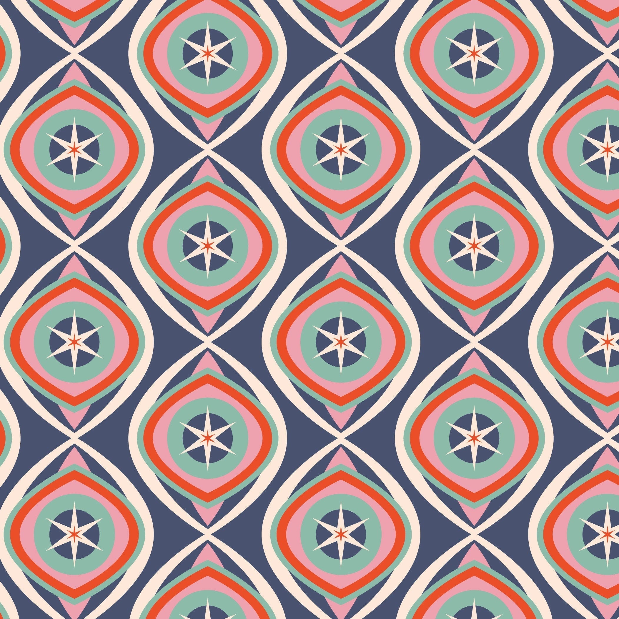Star Wrap Pattern Retro Star Pattern Vinyl Wrap