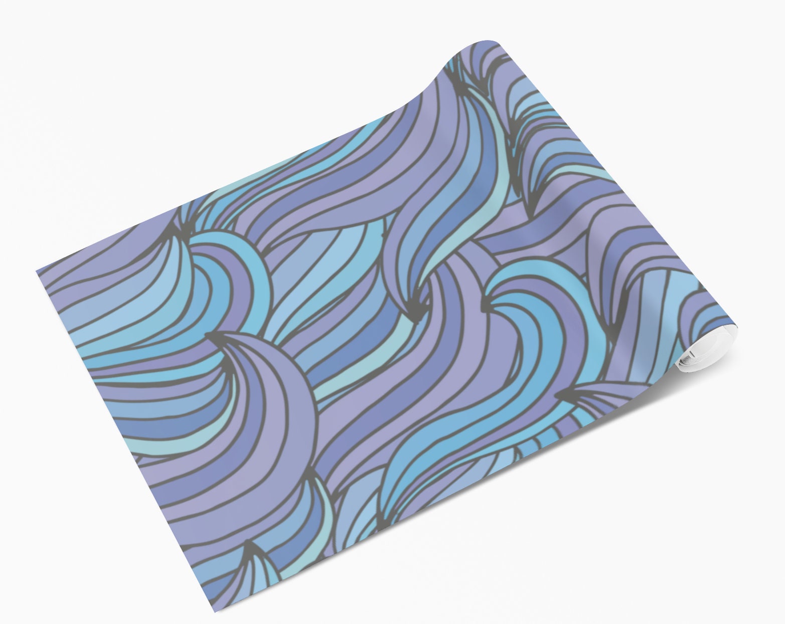 Purple & Blue Wave Pattern Vinyl Wrap
