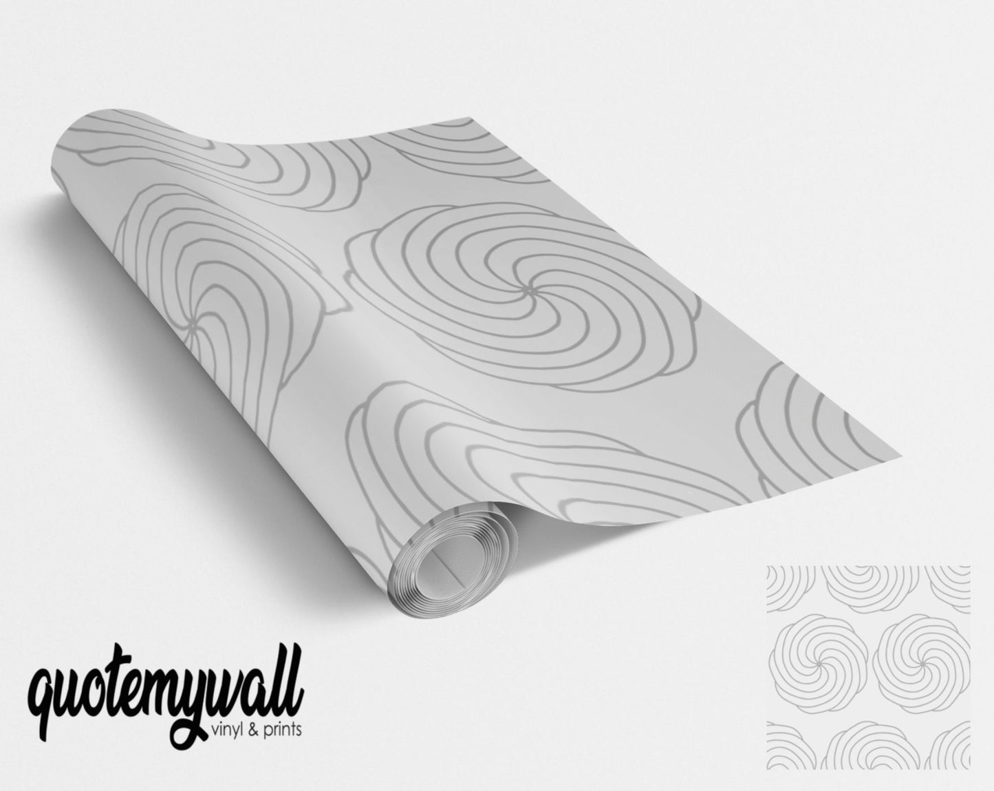 Grey Mandala Shapes Vinyl Furniture Wrap