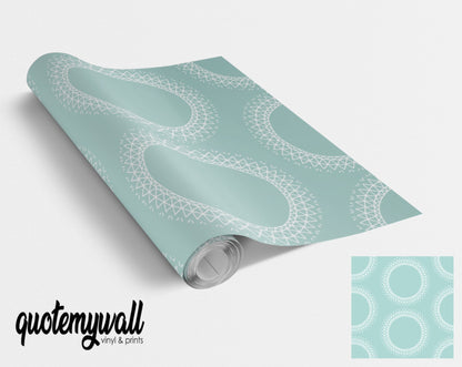 Mint Mandala Pattern Vinyl Furniture Wrap