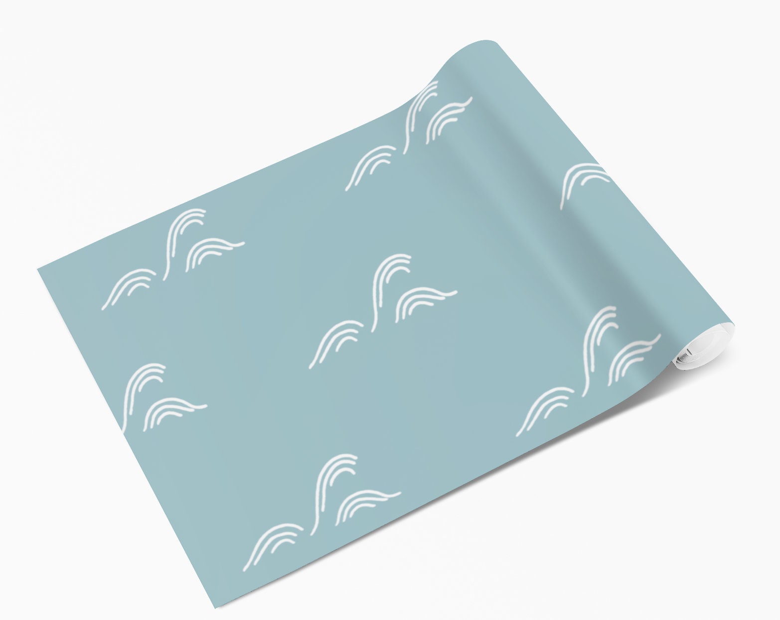 Blue Waves Pattern Vinyl Furniture Wrap