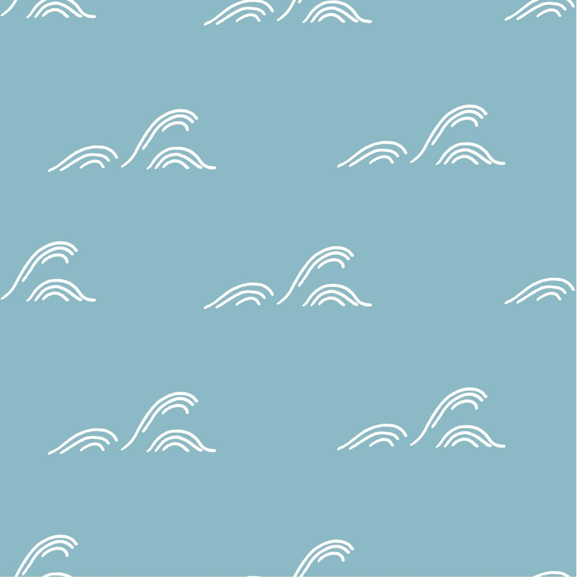 Blue Waves Pattern Vinyl Furniture Wrap