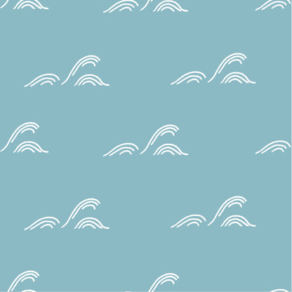 Blue Waves Pattern Vinyl Furniture Wrap