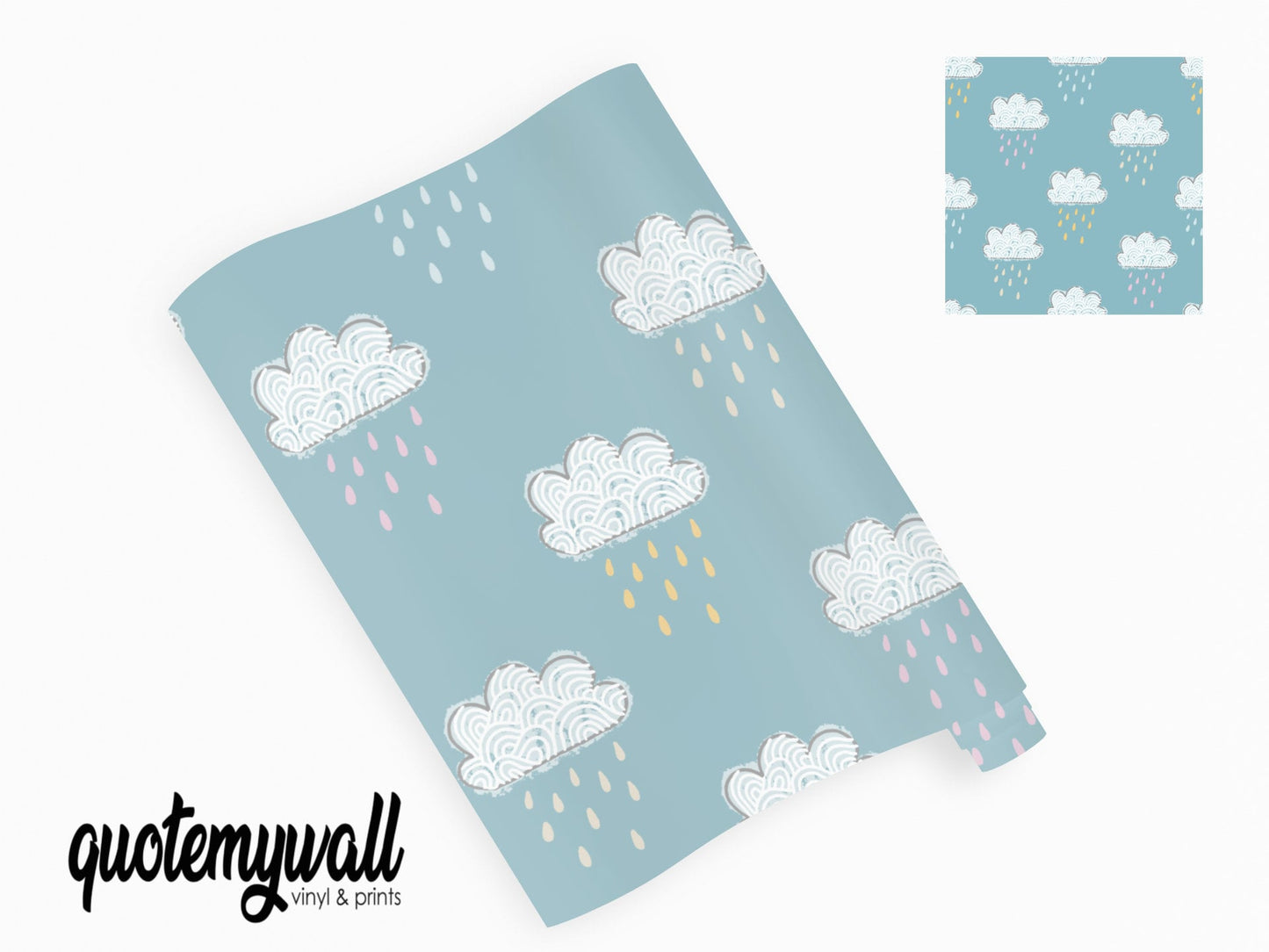 Rain Clouds Pattern Vinyl Furniture Wrap