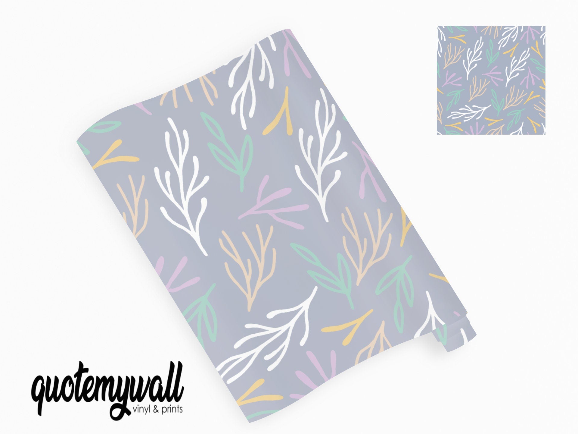Purple Floral Pattern Vinyl Wrap