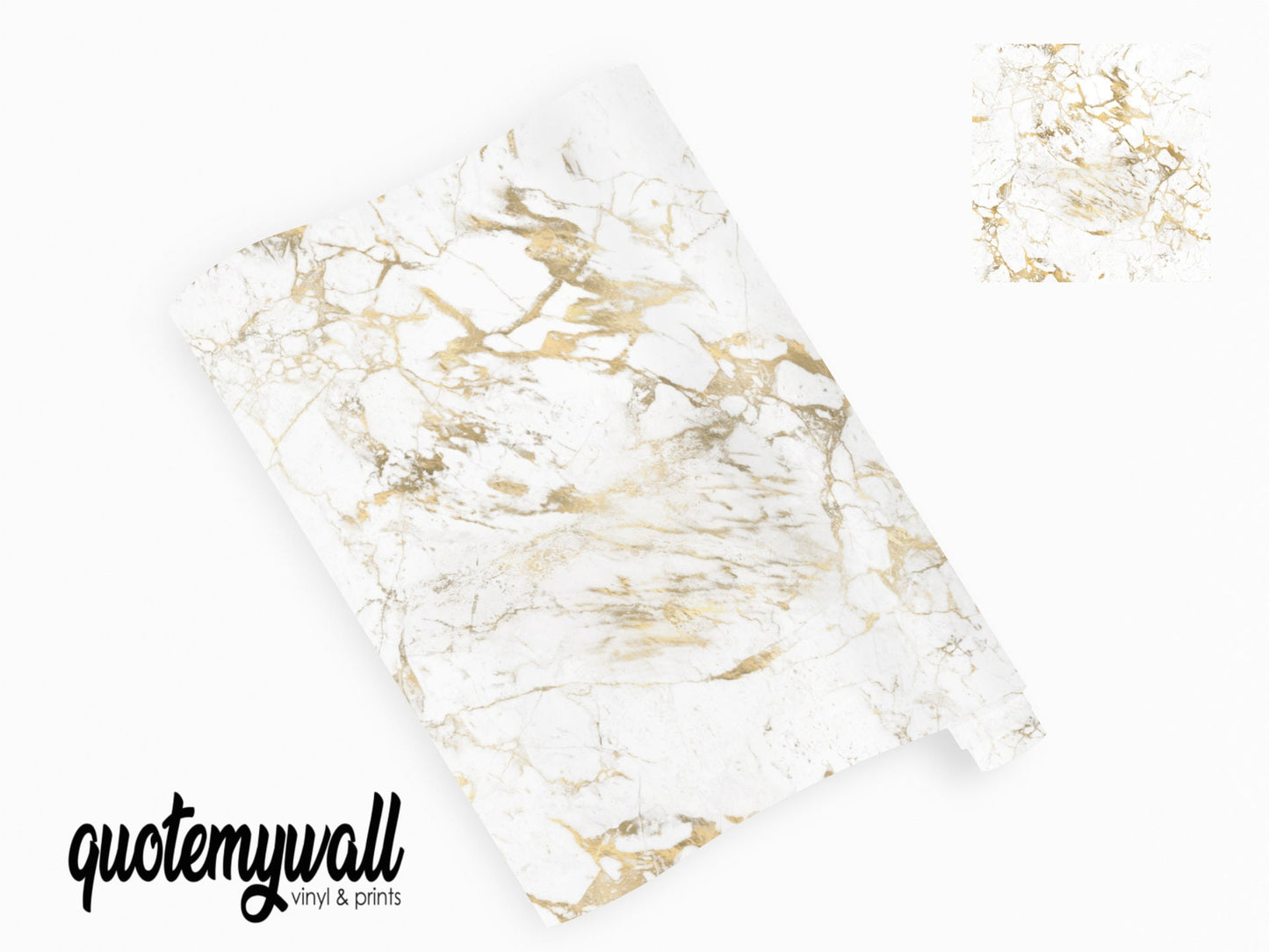 Gold Calacatta Marble Vinyl Wrap