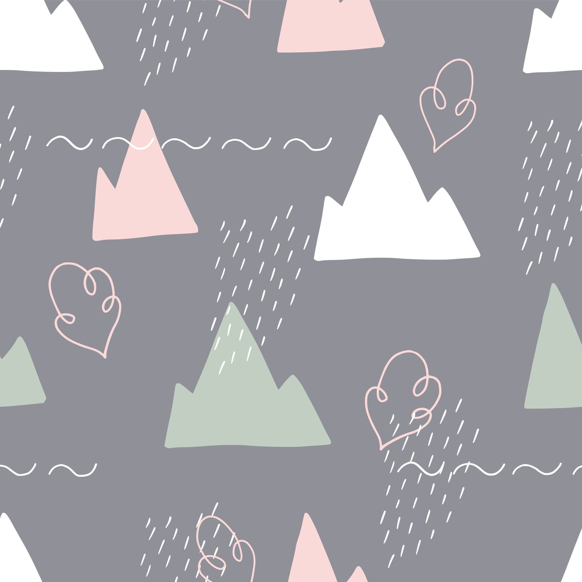 Hand Drawn Mountains Scandinavian Vinyl Wrap