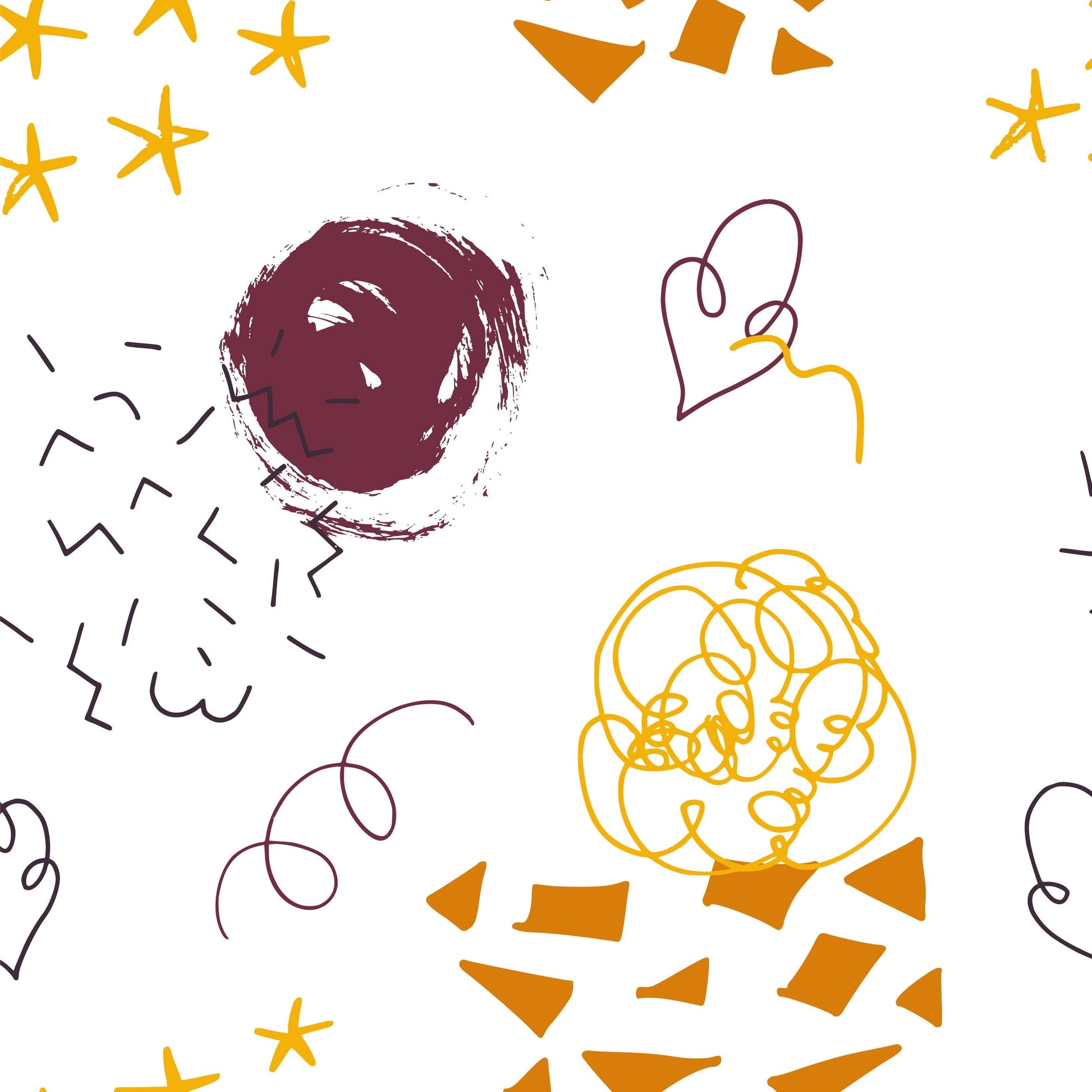 Hand Drawn Doodle Pattern Vinyl Wrap