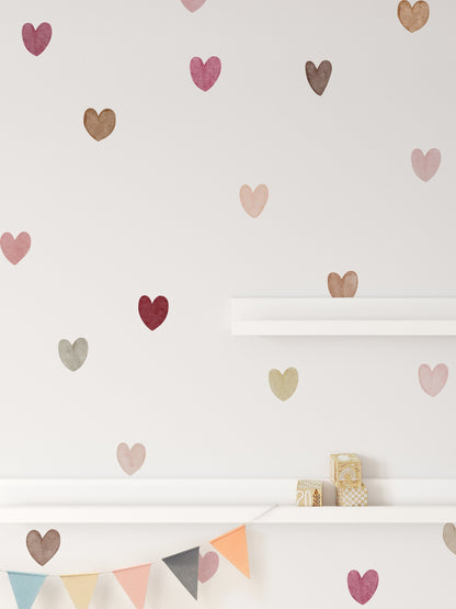 Large Boho Chic Heart Wall Stickers For Nursery Kids Bedrooms Children's Wall Decor Peel & Stick Removable