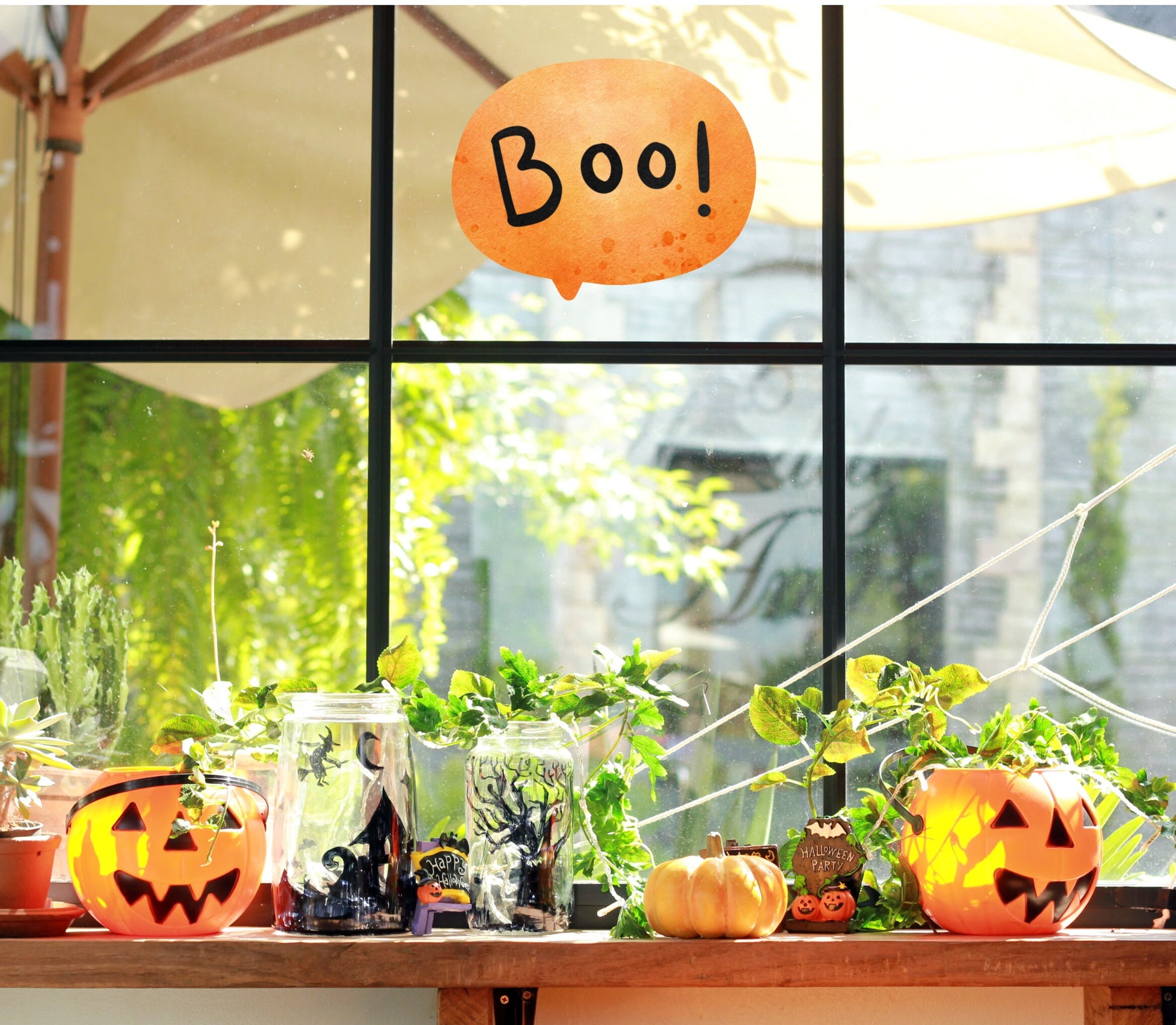 Boo! Halloween Window Decal Sticker For Kids Childrens Halloween Decorations