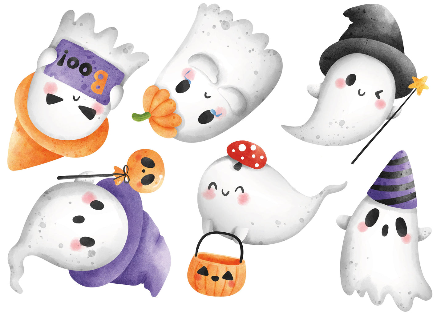 Cute Halloween Ghost Decorations, Halloween Window Stickers, Halloween Decals, Halloween Stickers, Ghost Stickers