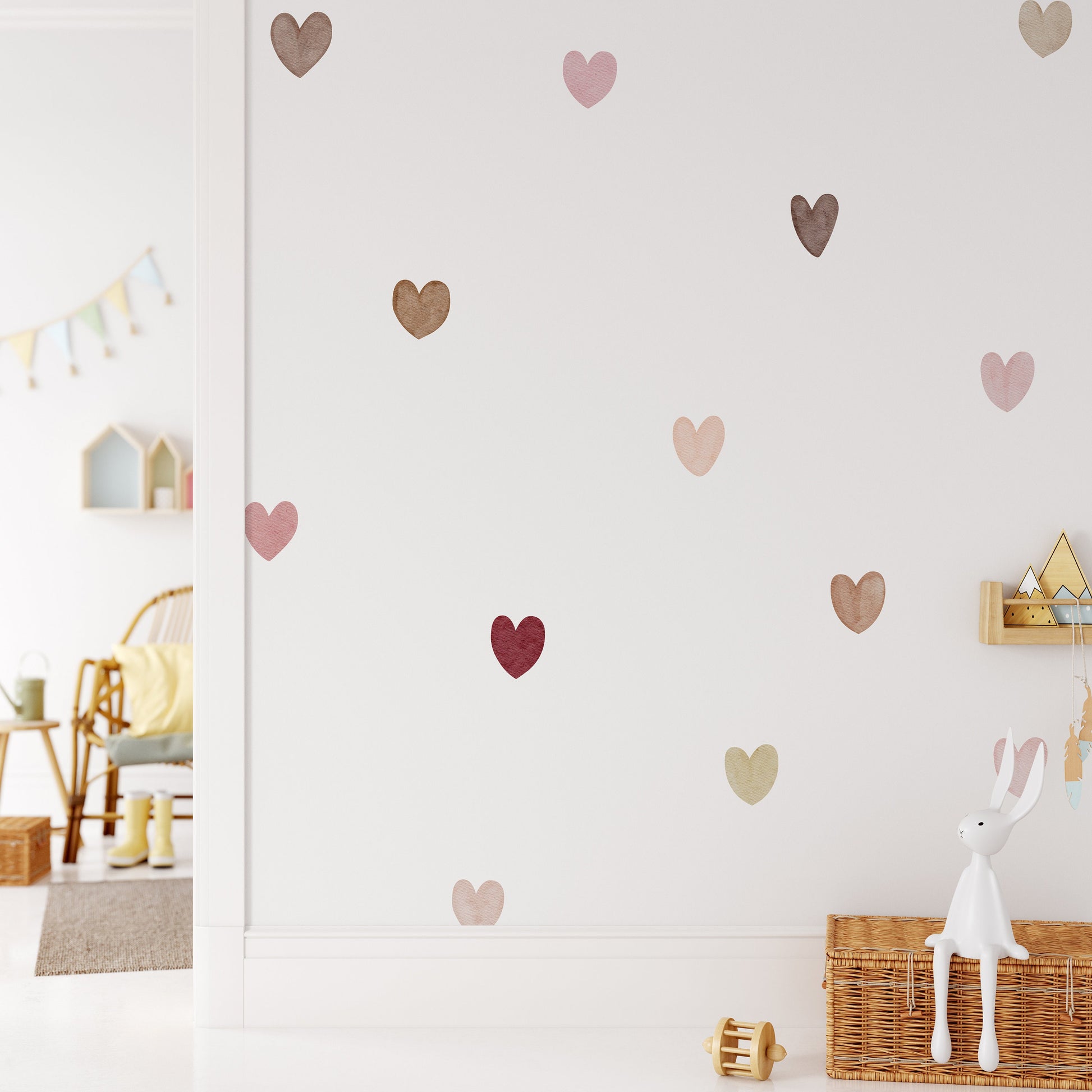 Rustic Boho Chic Heart Wall Stickers For Kids Rooms Nursery Decals Bedroom Stickers