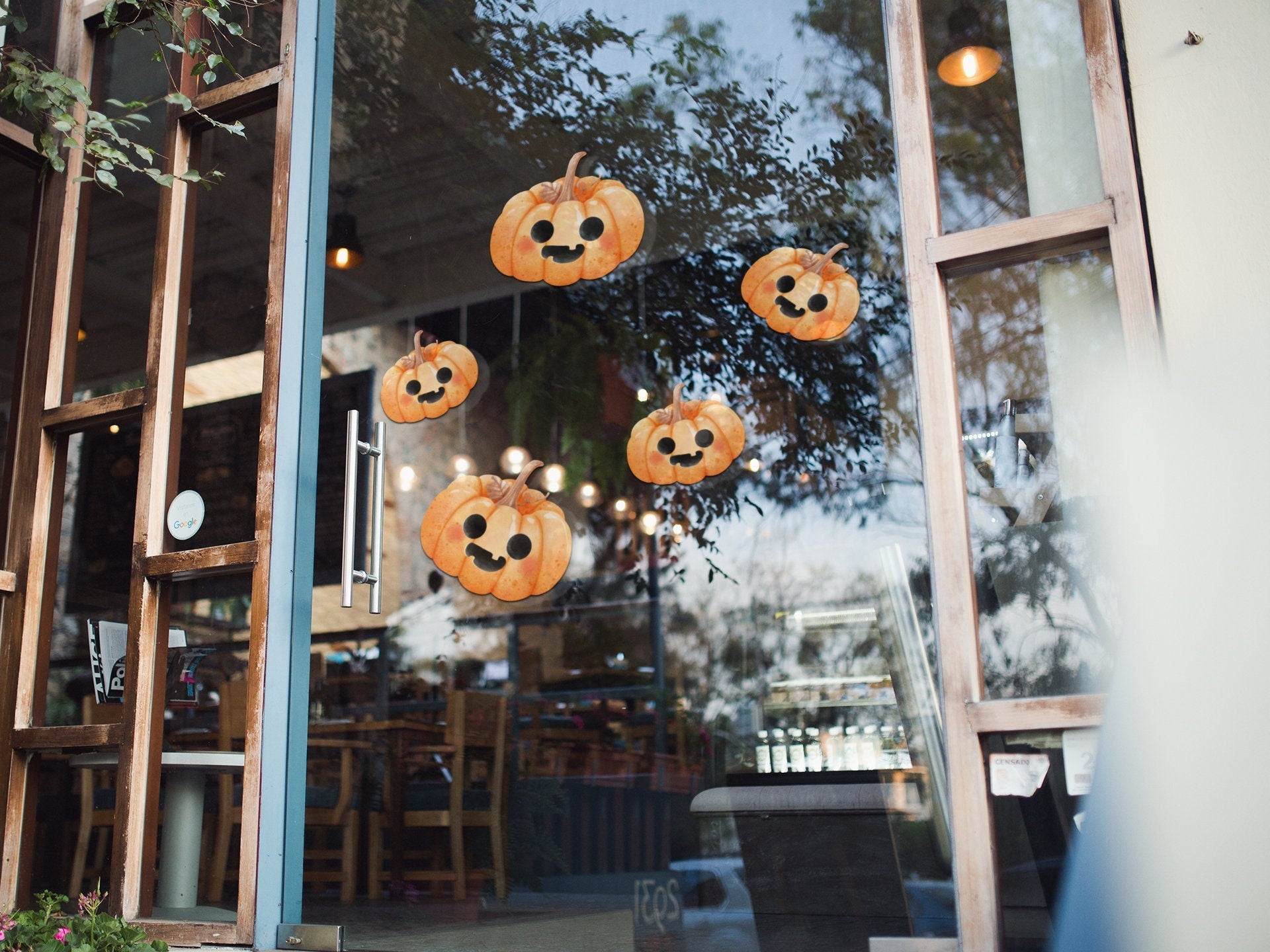 Halloween Window Cling Stickers Pumpkin Decals Removable Reusable Halloween Wall Stickers