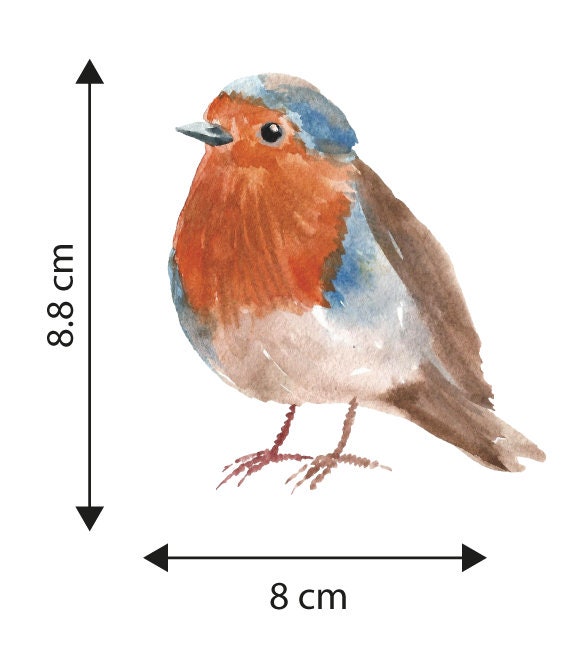 Christmas Robin Window Sticker Small Watercolour Robin Decal Watercolor Sticker Festive Xmas