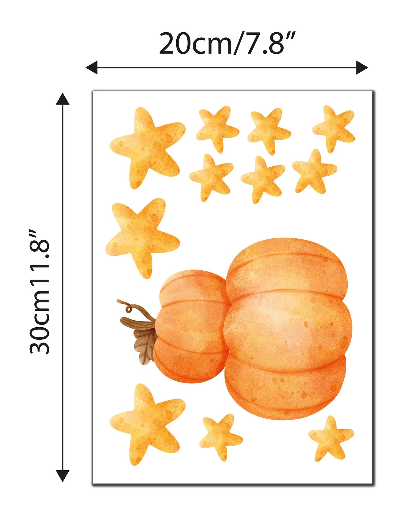 Halloween Pumpkin Stickers, Halloween Decorations. Halloween Window Stickers, Stars & Pumpkins Decals