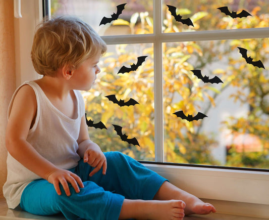 10 Flying Bats Halloween Window Stickers Decorations, Halloween Decor, Bat Stickers, Halloween Decals, Halloween Ideas