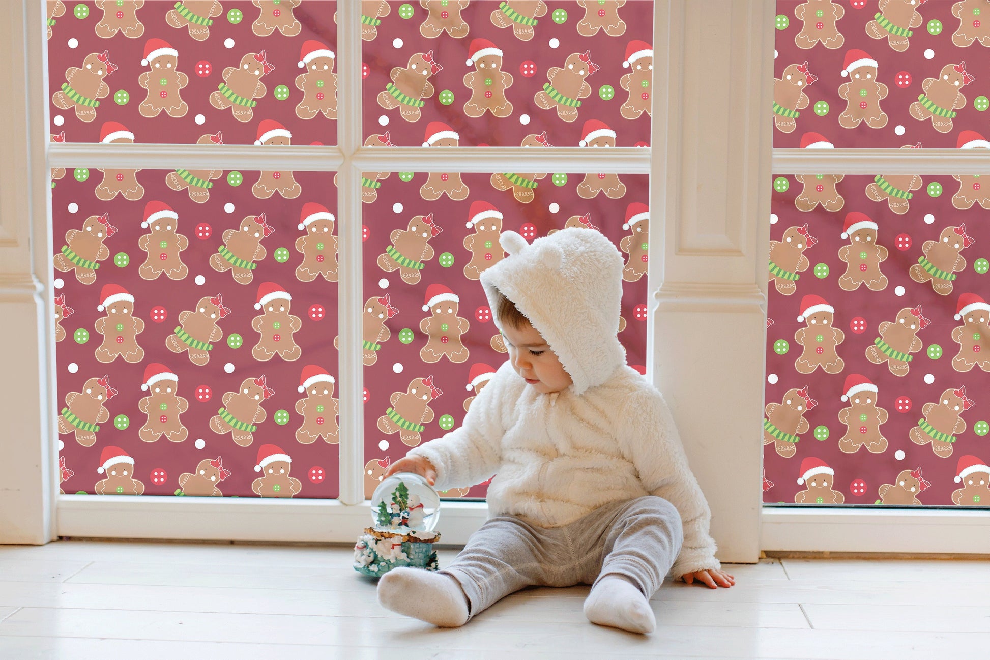 Gingerbread Man Christmas Window Stickers, Christmas Window Film, Window Privacy Film, Xmas Decorations, Holiday Decor