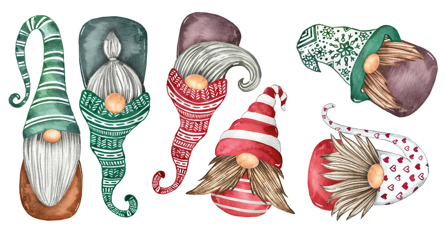 Christmas Gnomes Cute Window Stickers For Xmas Decorations Decals